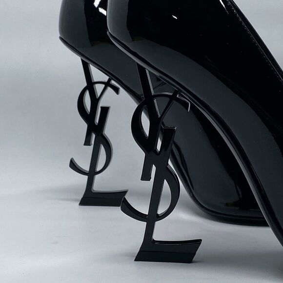 Saint Laurent Opyum Point-Toe Patent Leather Pumps size 39.5 - Picture 11 of 16